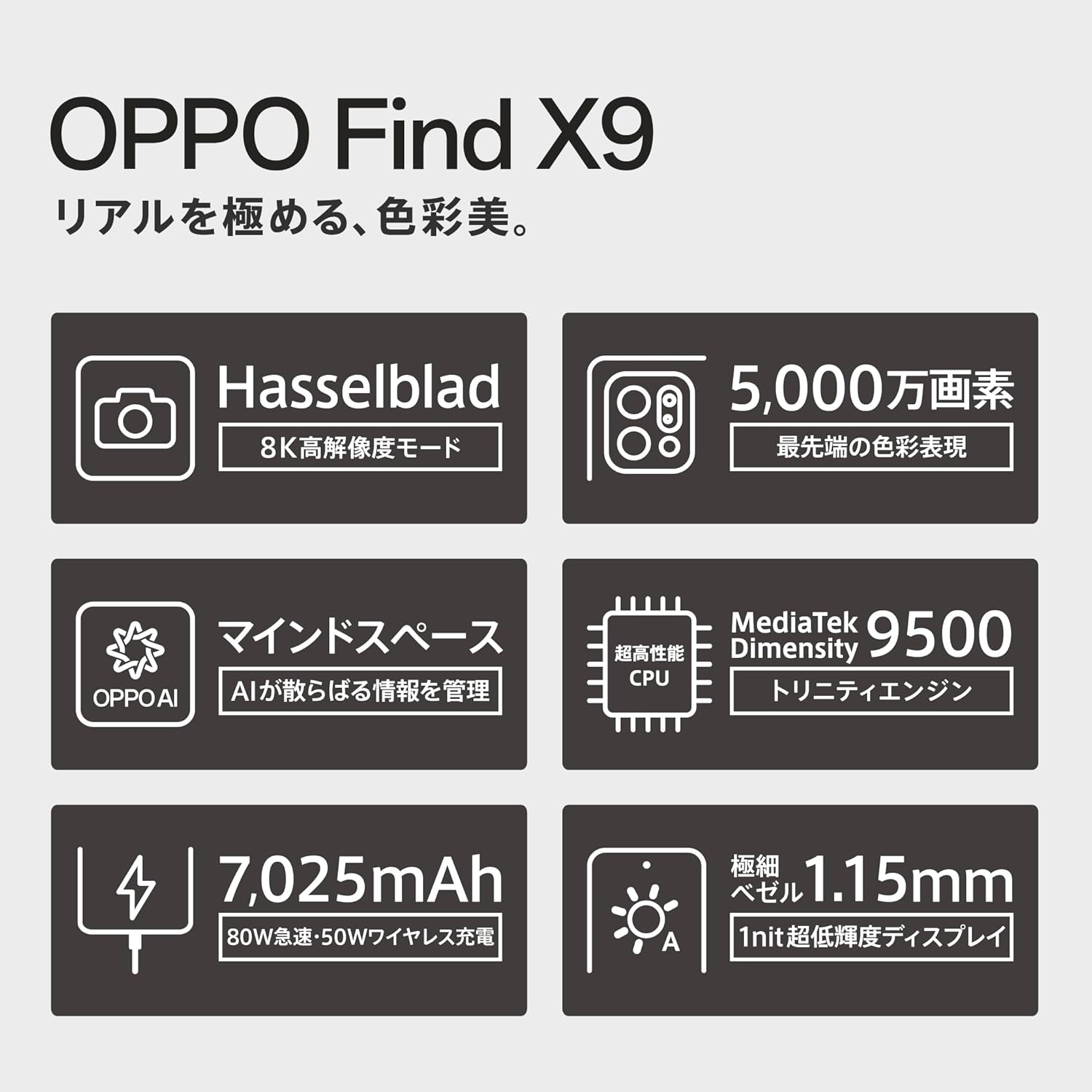 OPPO Find X9 Titanium Gray CPH2797 [Official Japanese Distributor] SIM Free