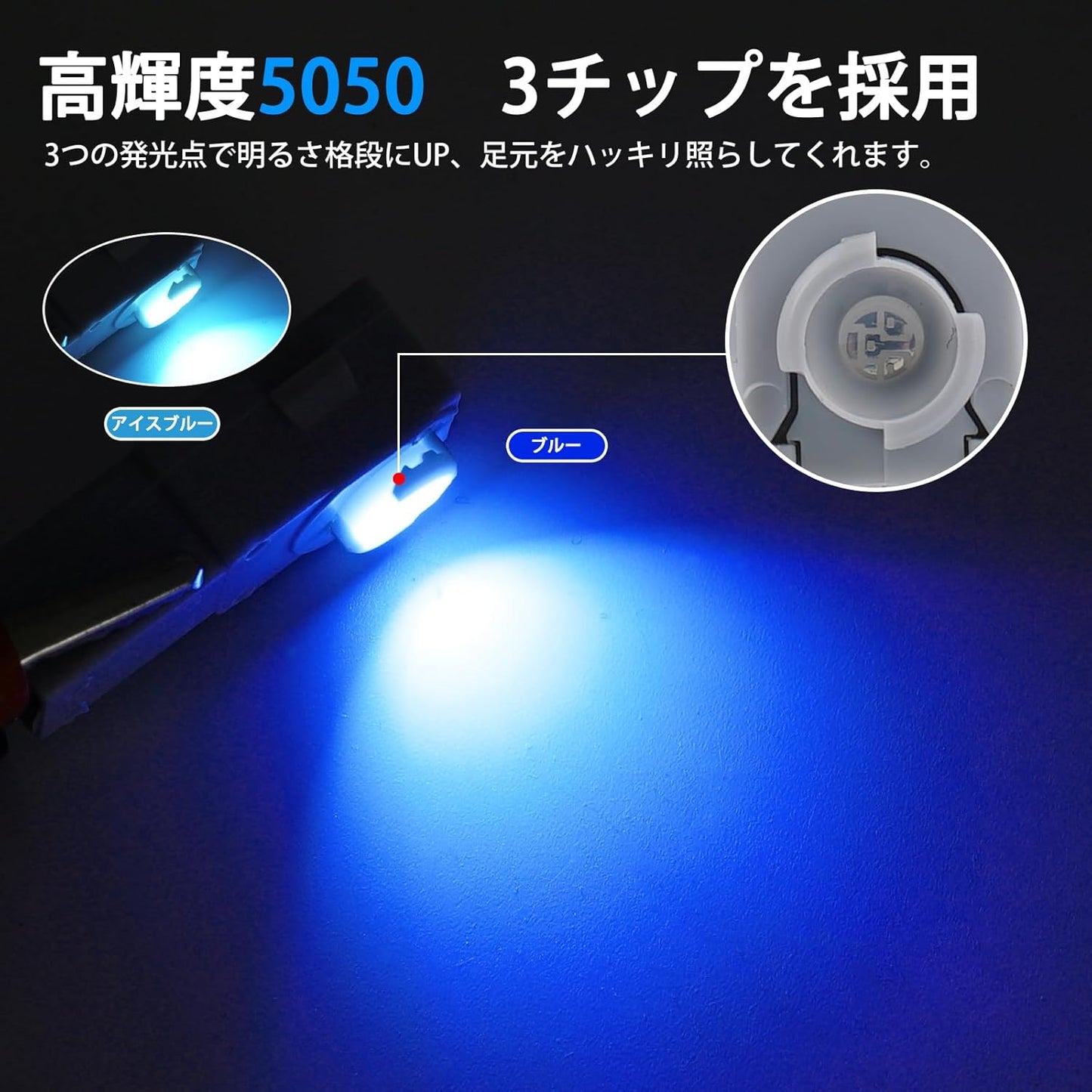 Toyota Camry 70 Series Foot Lamp LED Inner Lamp AXVH70 WA/G/X H29.7~ Exclusive Glove Box Console LED Room Lamp Interior Custom Parts Set of 2 Blue