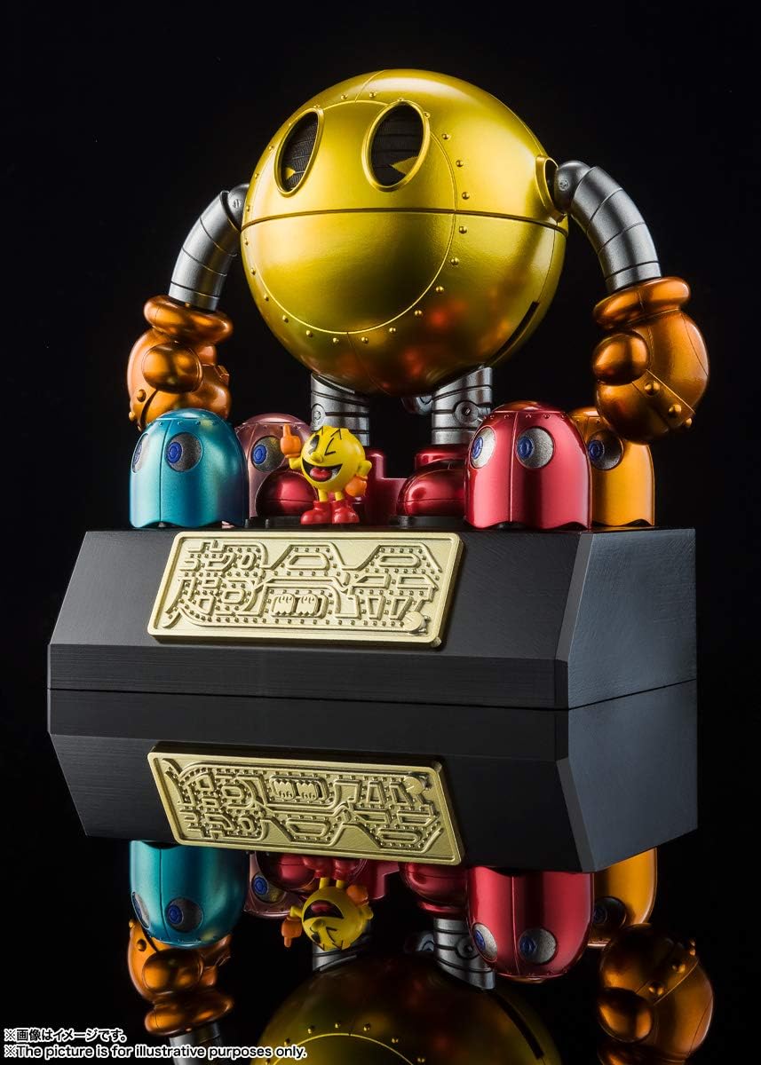 Tamashi Nations Super Alloy Pac Man, Approx. 4.1 inches (105 mm), ABS & Die-Cast Pre-Painted Action Figure