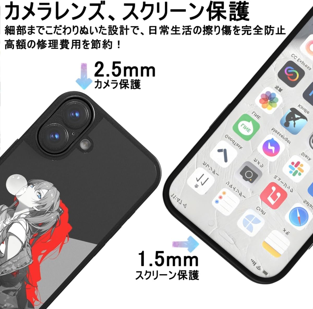 THE DREAMY LIFT iPhone Case Anime Manga EVA Asuka Cute Cool Beautiful Moe Popular Goods Smartphone Case (iPhone 16)