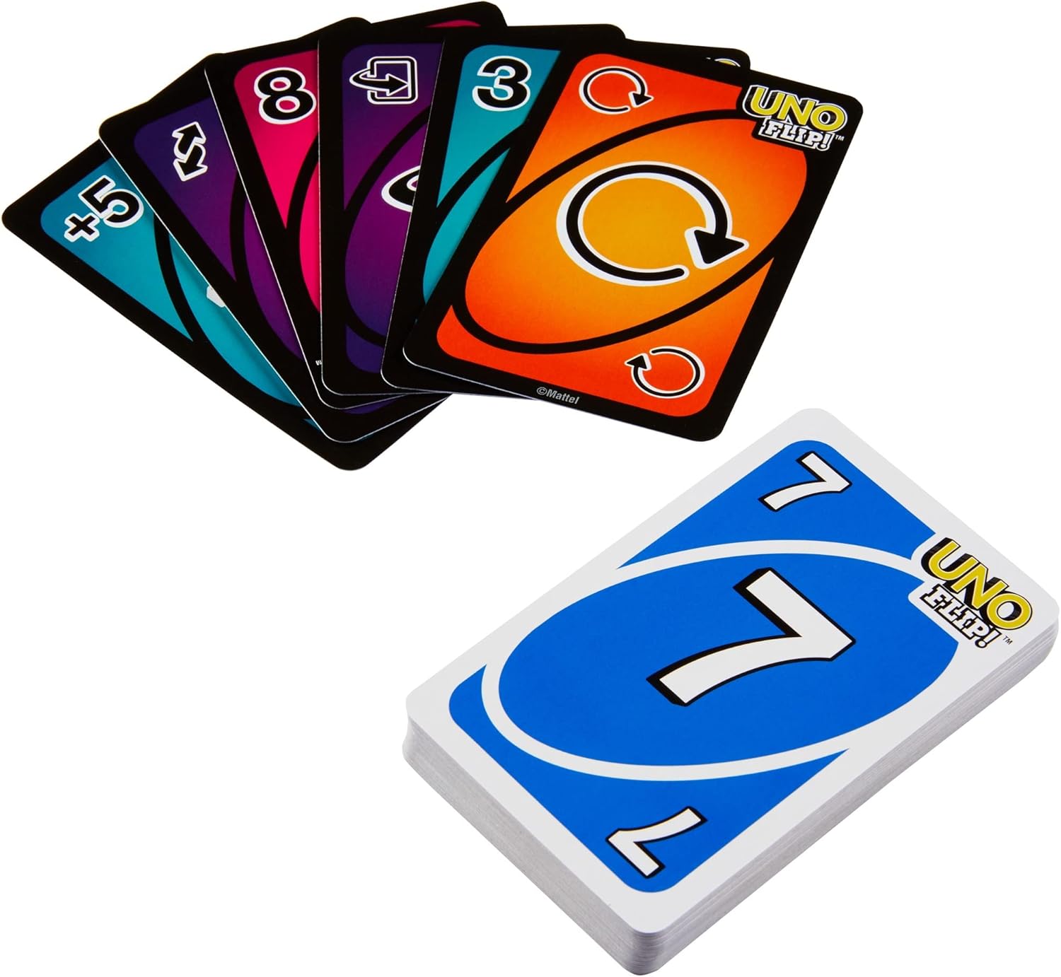 Mattel Game UNO Flip Card Game Party Game for 2-10 Players Ages 7 and Up GDR44