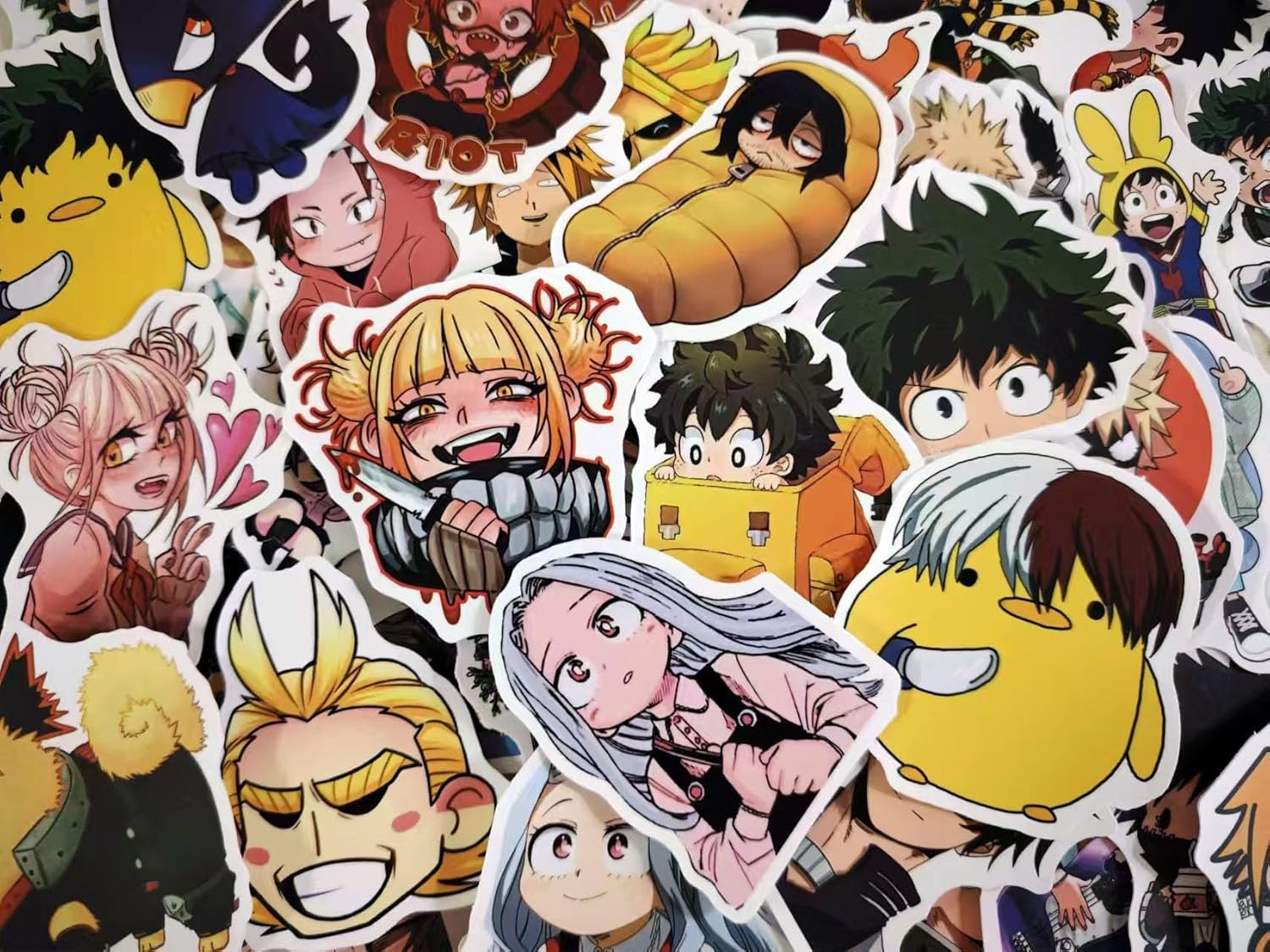 100 My Hero Academia Stickers Cute Cartoon Sticker Pack Anime Character Stickers Moe Goods Stickers Waterproof Decal Car Water Bottle Travel Box Laptop Guitar Helmet Bike Decoration Diary Stationery