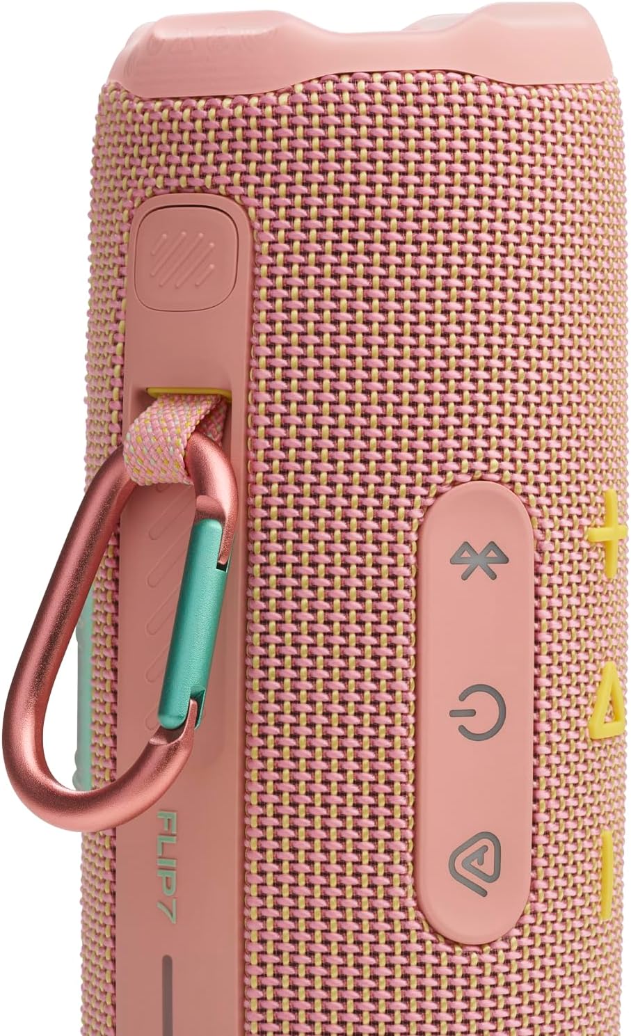 JBL Flip 7, Portable Speaker, Bluetooth Compatible, IP68 Dustproof, Waterproof, USB-C & App Compatible, Lanyard & Carabiner Included, AURA CAST Multi-Speaker Connection, Swoosh Pink, JBLFLIP7PINK
