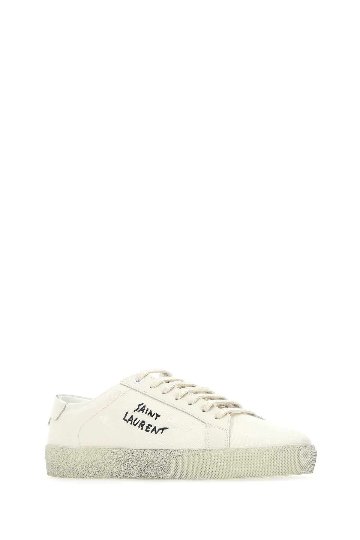 Saint Saint Laurent Ivory Canvas SL/06スニーカー - Image 3