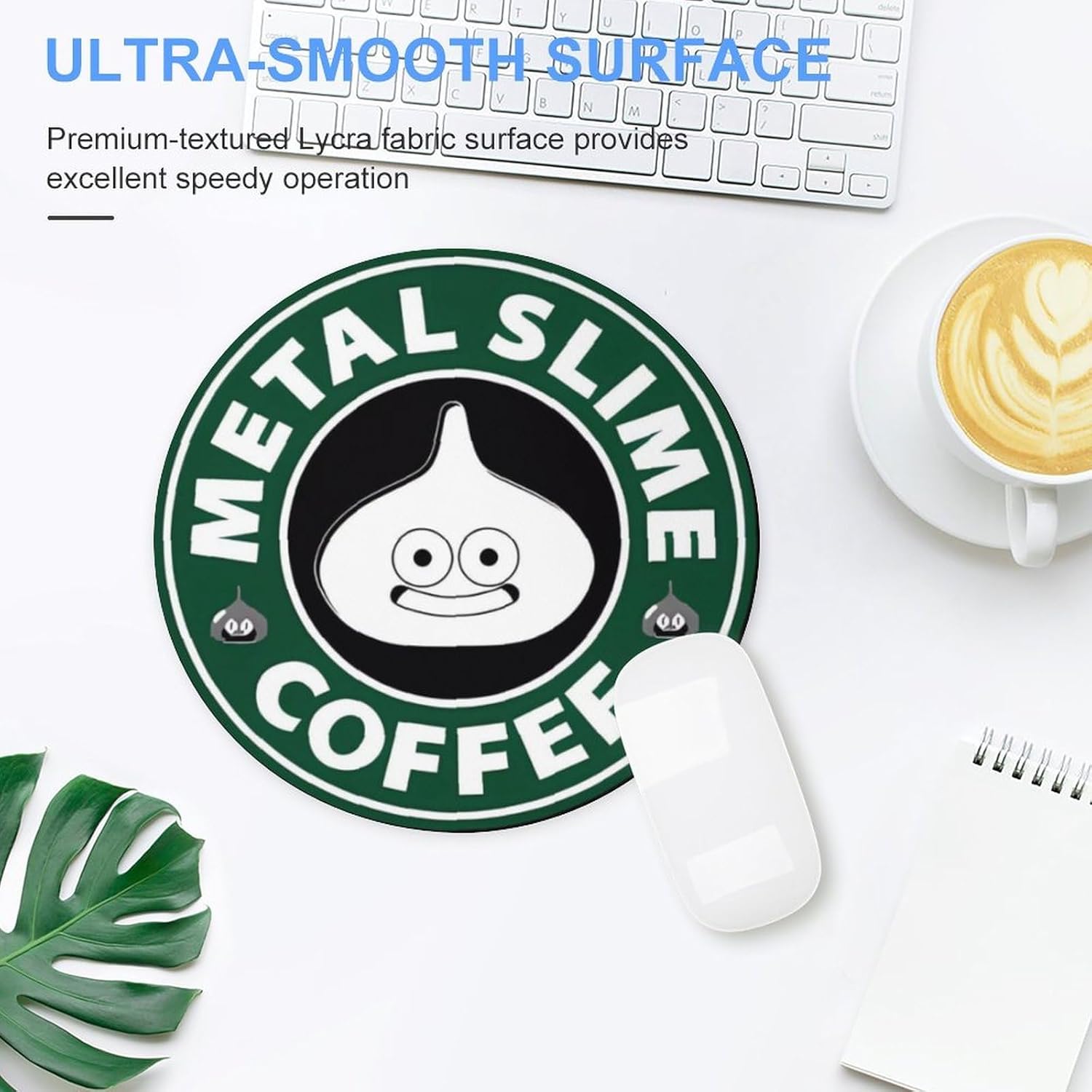 Mouse Pad Waterproof Durable Easy to Clean Non-Slip Rubber Sole for Office Gaming Stylish Cute Anime Character Unisex (Green)