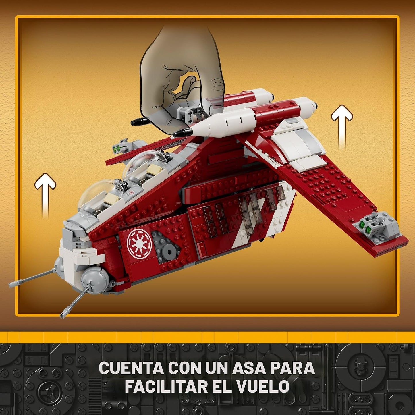 LEGO Star Wars Nave de combate Coruscant Guard 75354 Juguete para construir Star Wars para niños de 9 años, idea de regalo para fanáticos de Star Wars, incluyendo el canciller Palpatine, Padme y 3 minifiguras de soldado clon