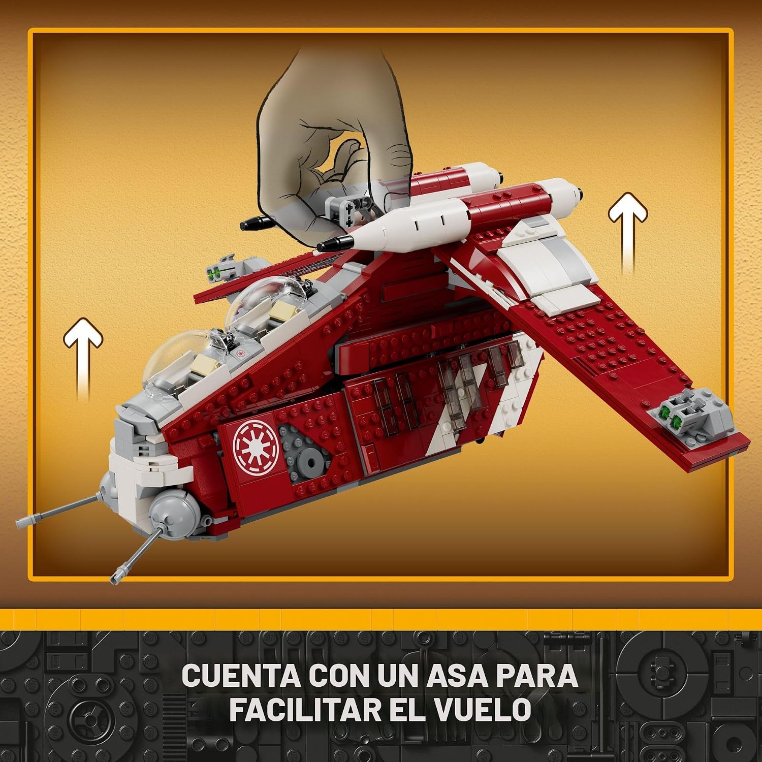 LEGO Star Wars Nave de combate Coruscant Guard 75354 Juguete para construir Star Wars para niños de 9 años, idea de regalo para fanáticos de Star Wars, incluyendo el canciller Palpatine, Padme y 3 minifiguras de soldado clon