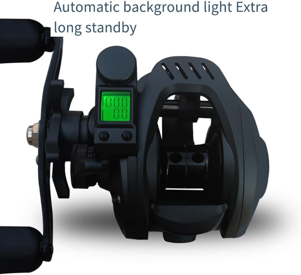 Metal Baitcasting Reel Led Screen Electronic Fishing Reel High Speed 6.3:1 8kg Waterproof Cast Drum Wheel Casting