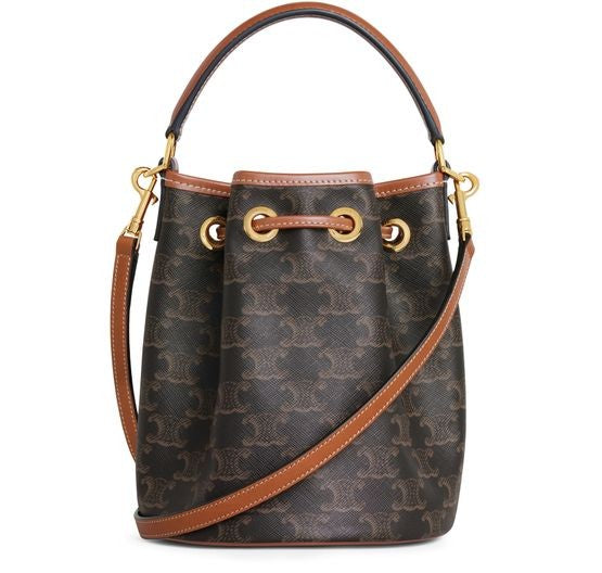 CELINE Clara bag in Triomphe canvas and calfskin - Image 3