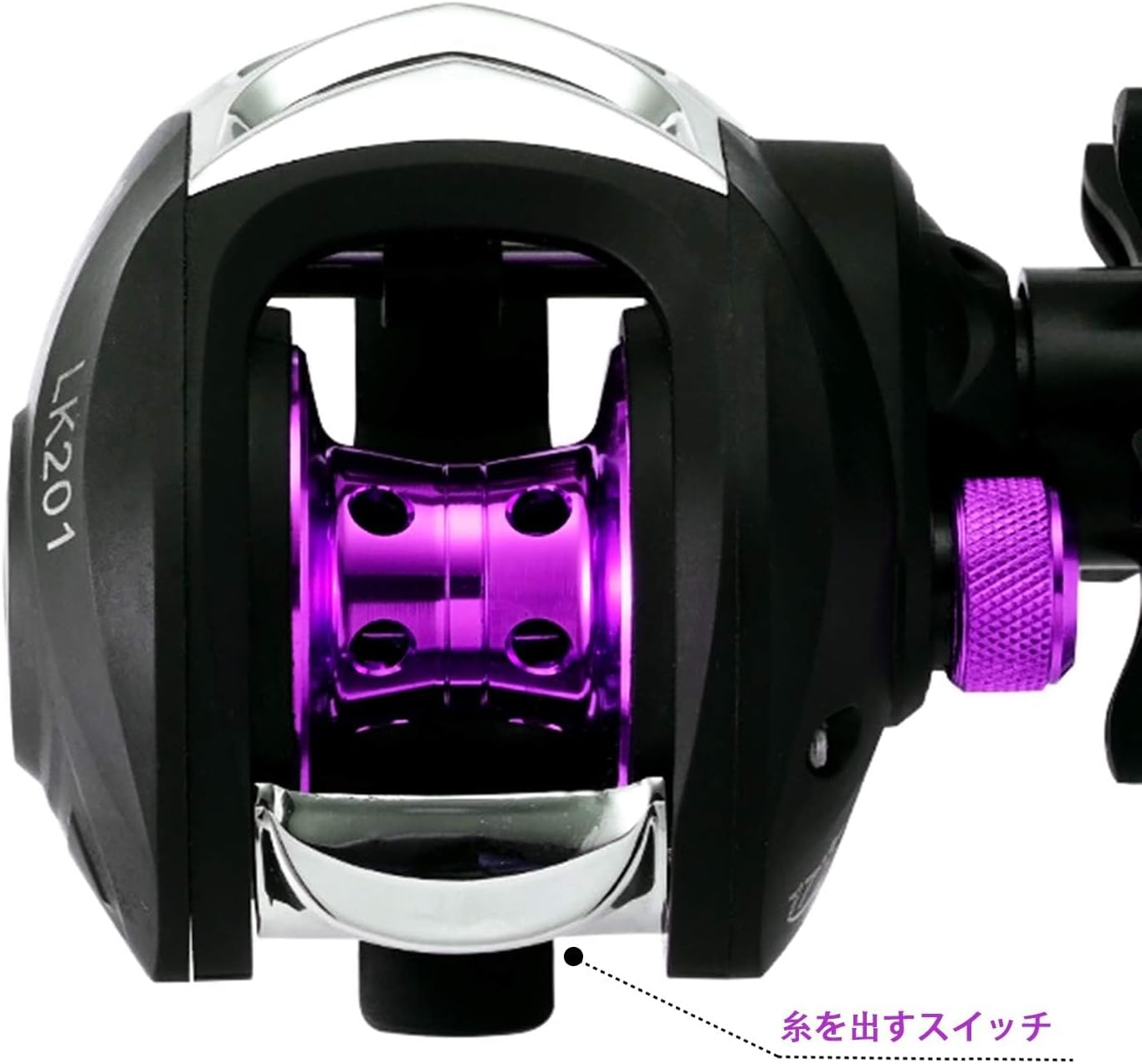 Bait Reel, Saltwater Fishing, Freshwater Fishing, Magnetic Brake, 7.2:1 Gear Ratio, 17+1BB, Maximum Drag Force, 17.6 lbs (8 kg), Bass Fishing, Fishing Reel, Lightweight, Left/Right Handle (Left