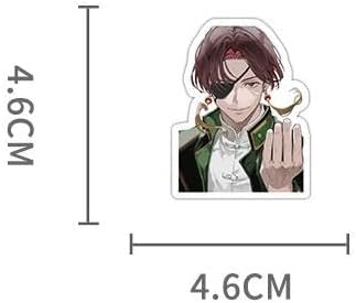 100 pieces Haruka Sakura, Sugishita, Kyotaro Sugishita, Akihiko Elui, Wind Chime High School, Windproof Bell, Windproof Boy Seal Collection Sticker Set, Anime, Manga, Cute, Diary Sticker, Children's