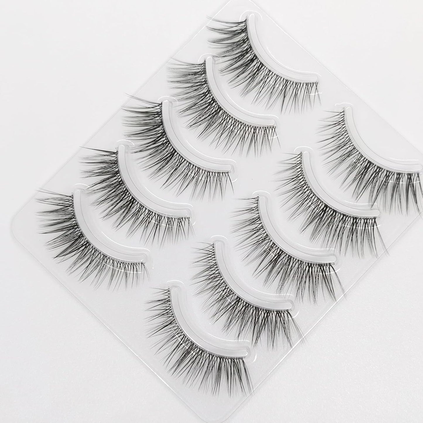 Bodermincer False Eyelashes, Natural Upper Eyelashes, 3D 023 Popular Handmade Actress Eyelashes 5 Pairs (x1)