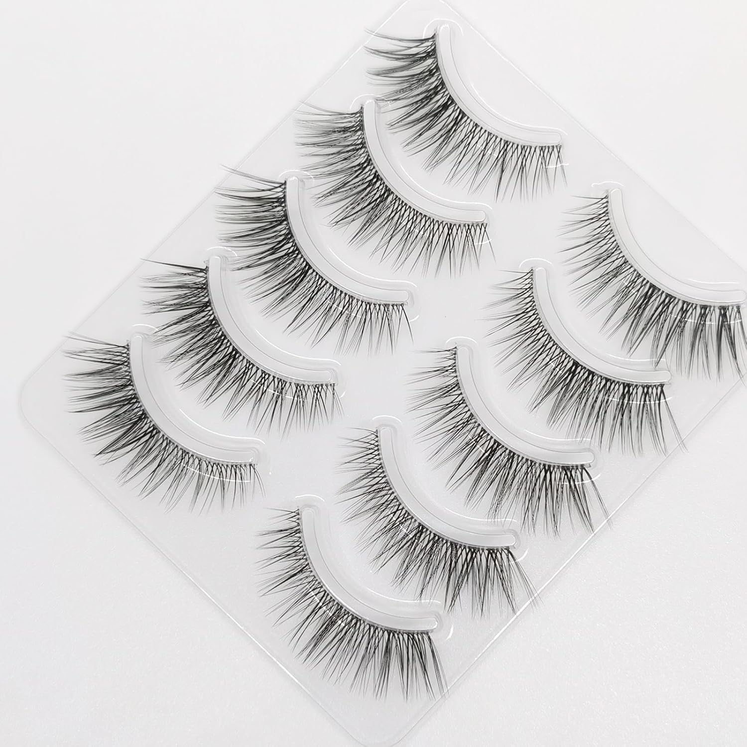 Bodermincer False Eyelashes, Natural Upper Eyelashes, 3D 023 Popular Handmade Actress Eyelashes 5 Pairs (x1)