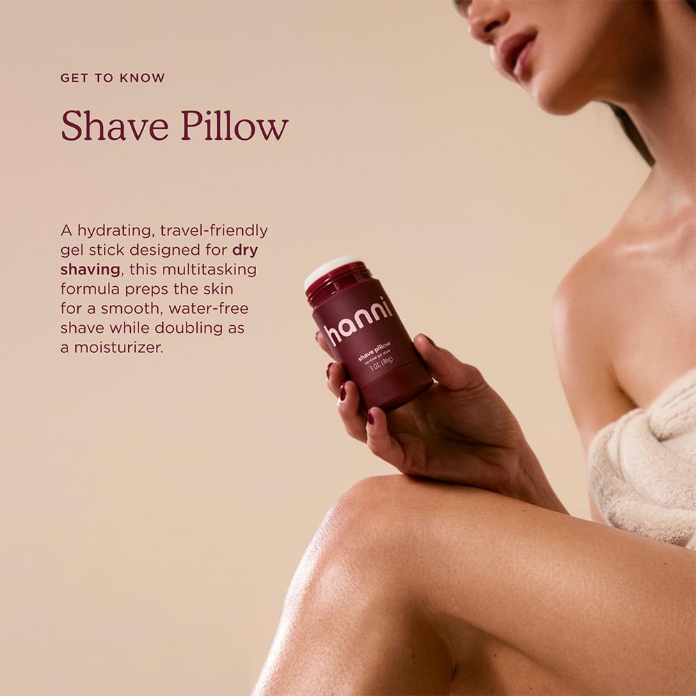HANNI Almohadilla de Afeitado, Gel de Afeitar para Mujeres y Hombres, Productos para la Depilación de Vello Púbico, Corporal o de Piernas, Afeitado en Ducha/Sin Agua, Cuidado de la Piel Apto para