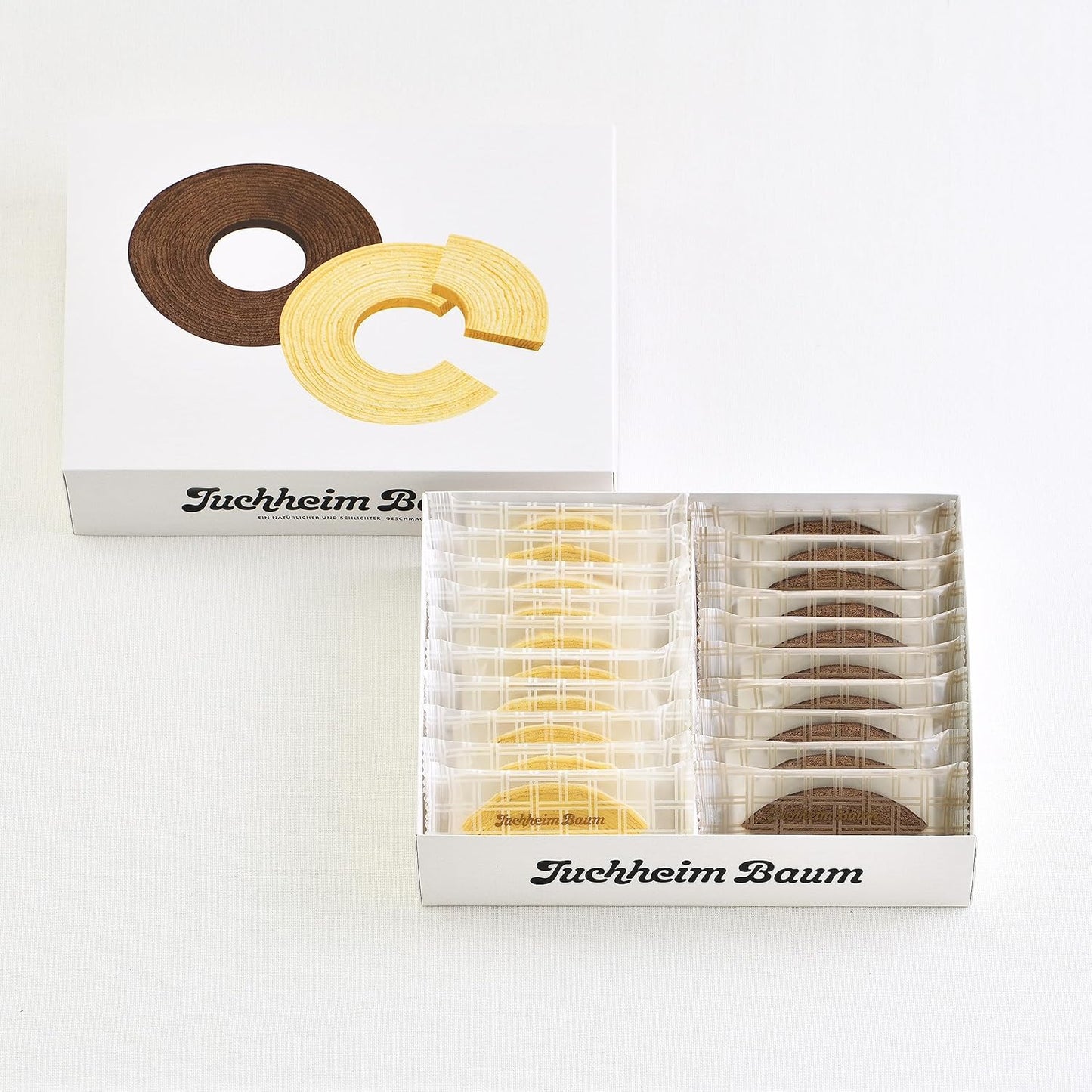 Juheim Baum55 Baumkuchen Plain, Chocolate, Individual Packaging, Pack of 20, Gift, Celebration, Birthday, Sweets, Souvenir, Return, Uheim