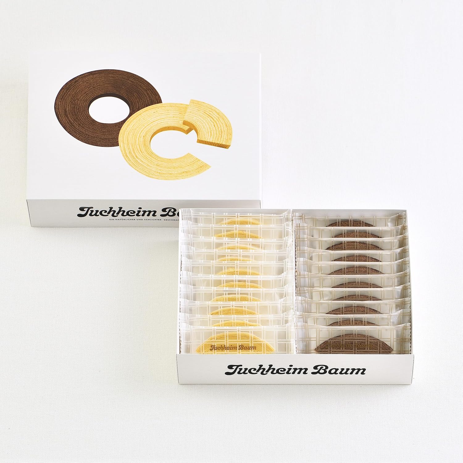 Juheim Baum55 Baumkuchen Plain, Chocolate, Individual Packaging, Pack of 20, Gift, Celebration, Birthday, Sweets, Souvenir, Return, Uheim