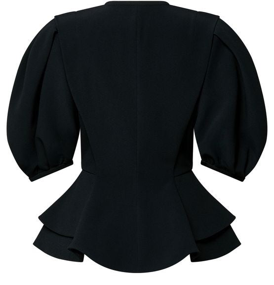 LOUIS VUITTON Puff-Sleeve Peplum Jacket - Image 3