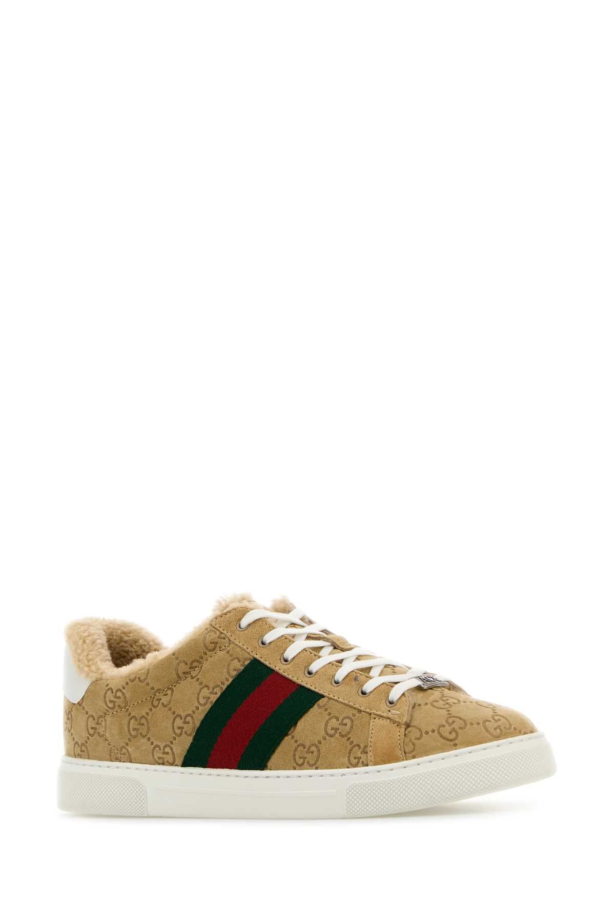 Gucci グッチ キャメル スエード エース スニーカー - Image 3