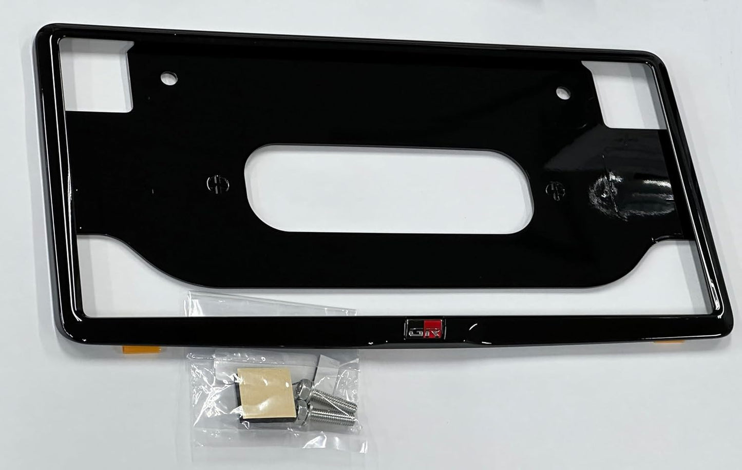 Toyota 08407-18000 Genuine Parts GR Logo License Frame Piano Black