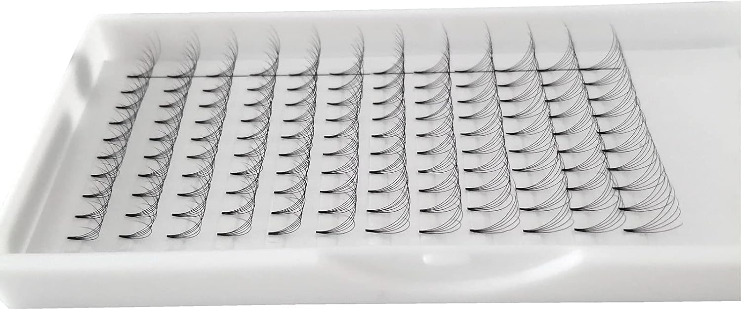 Eyelash Extensions, 3 Boxes, 5D Volume Eyelashes, C D Curl, Thickness 0.03 inches (0.07 mm), 12 Rows, 5 Bundles, Matsueku False Eyelashes, Natural, Popular, 3 Trays Short Stem 5D Eyelashes Extension