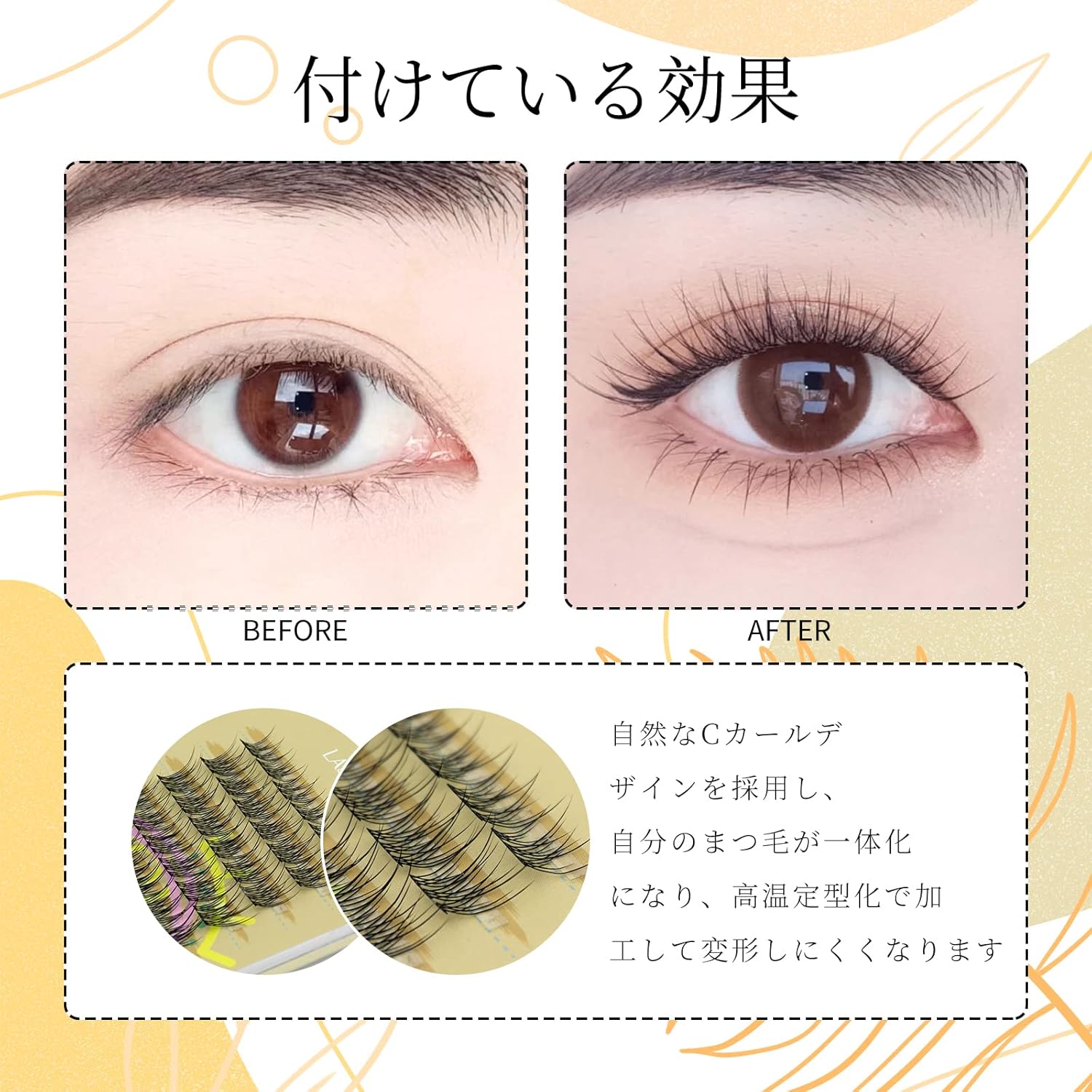 LASHIDOL Partial False Eyelashes, Partial False Eyelashes, Matsueku, Self, Natural, Popular, DIY, Reusable, Eye Shape, Handmade, High Quality Fiber, Natural (NO.09 Daily)