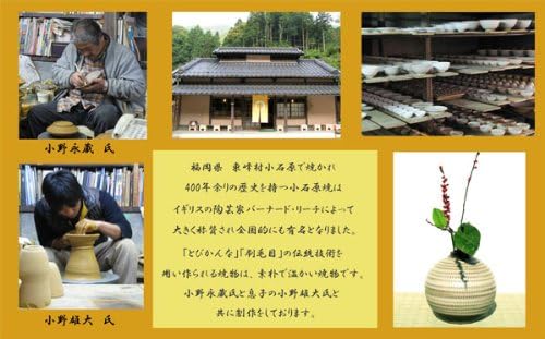 Japanese Tableware, Fukuoka Prefecture Traditional Crafts, Koishiwara Ware [Kurodo Kiln], Handmade, Tea Cup, Yunomi Tobikanna, Large