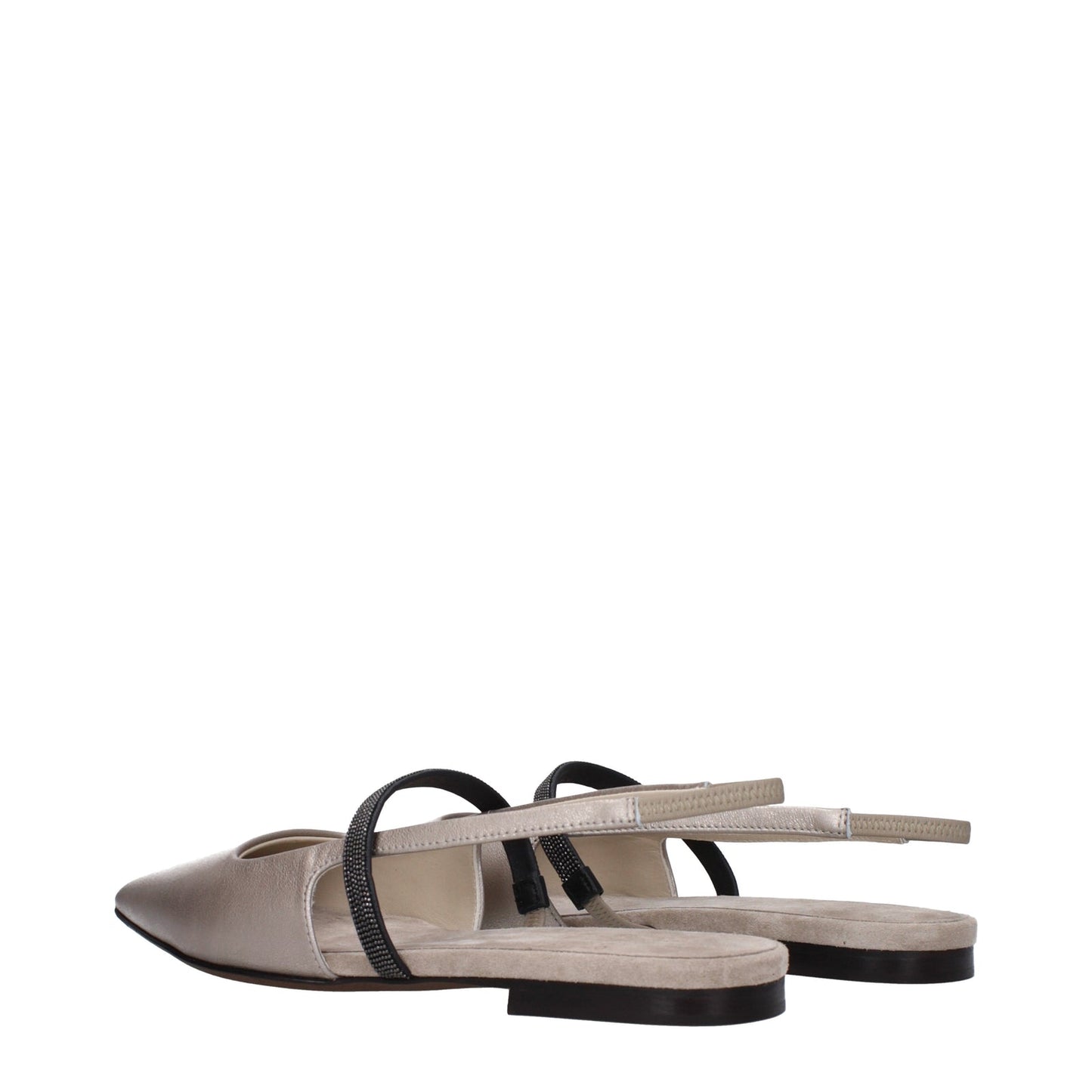 Brunello Cucinelli Ballerine Women Skin Gray/Pearl - Image 3