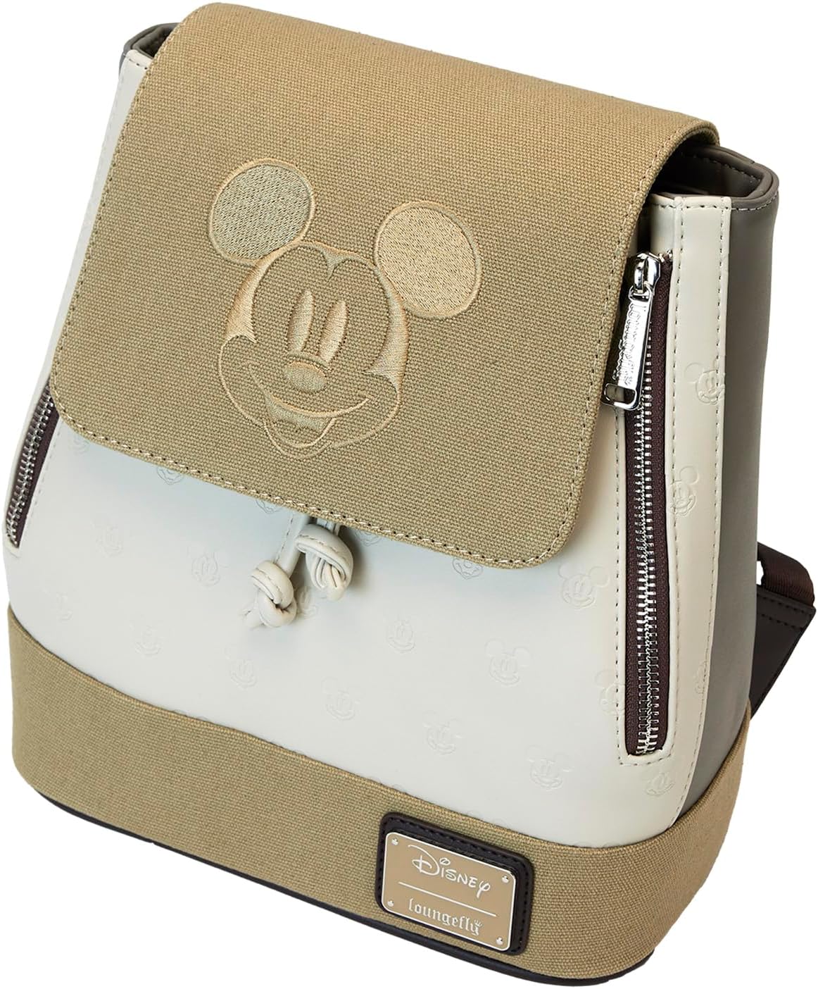 Loungefly Mini mochila de lona de Mickey y sus amigos de Disney