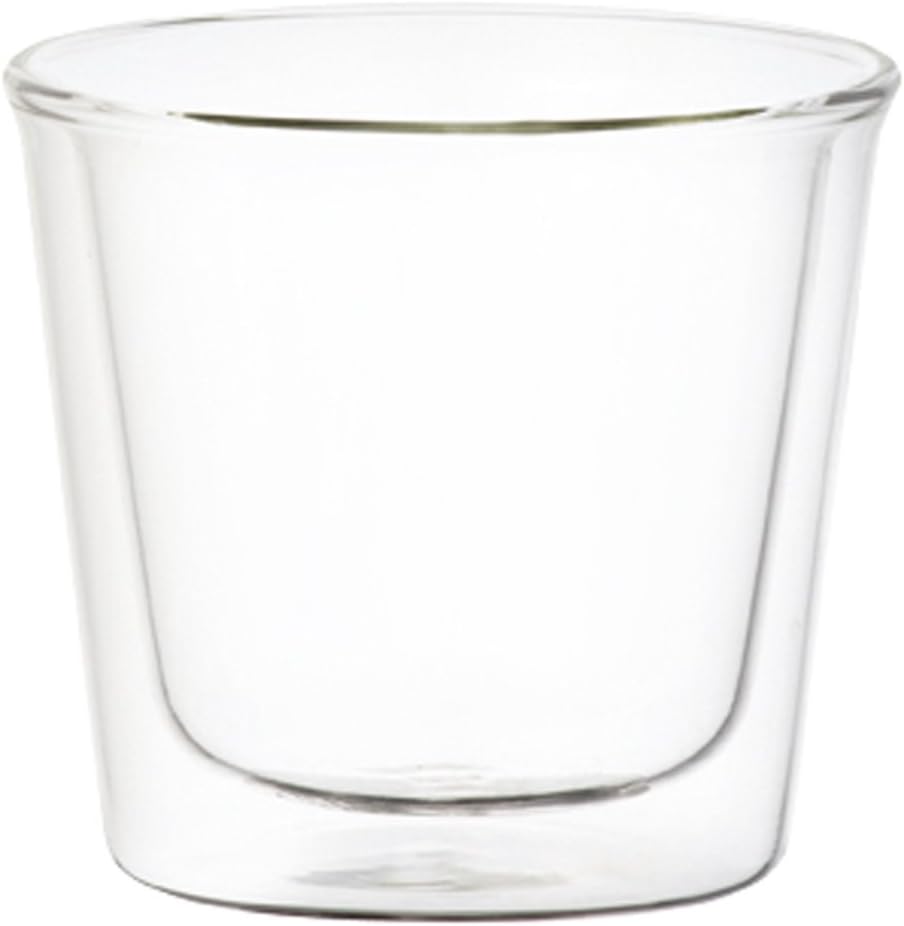 KINTO CAST Double Wall Rock Glass, 8.5 fl oz (250 ml), Heat Resistant Glass, Double Wall Construction, Microwave and Dishwasher Safe 21430