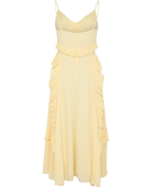 SEA NY Delilah pleated ruffled slip long dress - Image 3