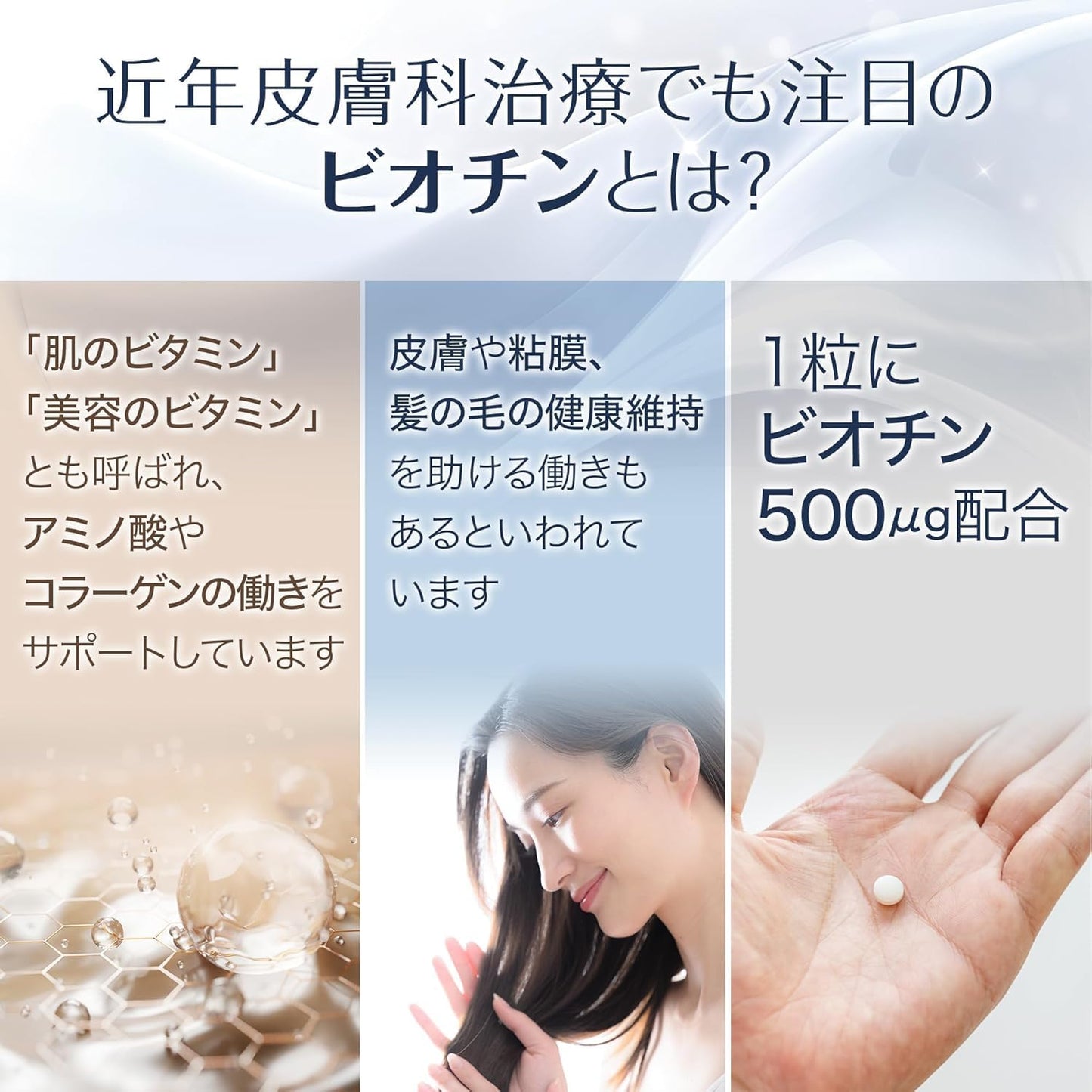 Sanserite Sapporo Biotin Supplement B Group Supplement Vitamins 30 Day Supply 30 Capsules 15,000 μg Small Grain Nutritional Functional Food Sustainable Nail Aging Care Formulated Ingredients