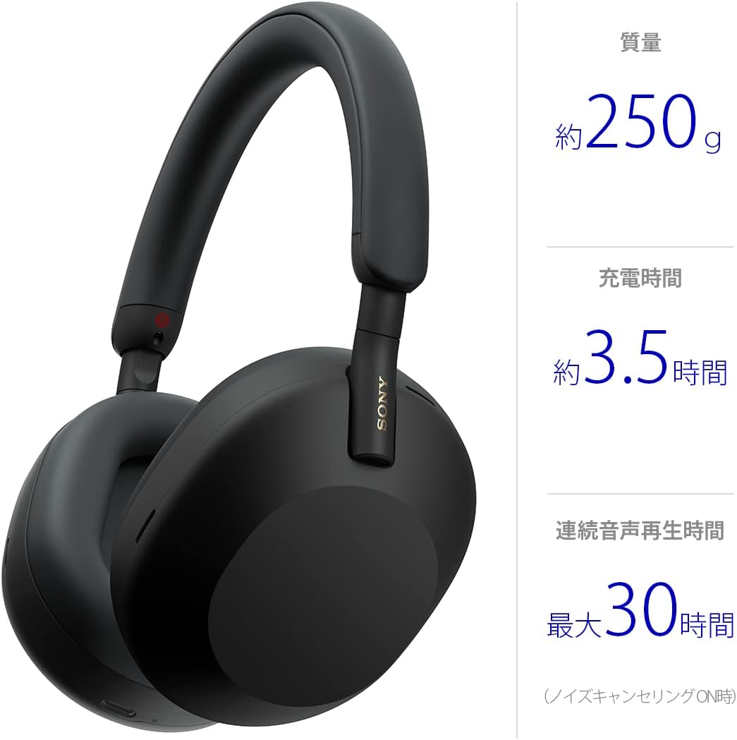Sony Wireless Noise Cancelling Stereo Headphones WH-1000XM5: Improved Noise-Cancelling Performance/ Alexa Built-In / Improved Calling Performance/ Soft-Fit Leather for Superior Sound