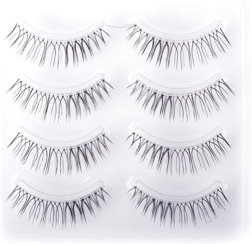 Men0024 Natural Popular False Eyelashes, 5 Pairs