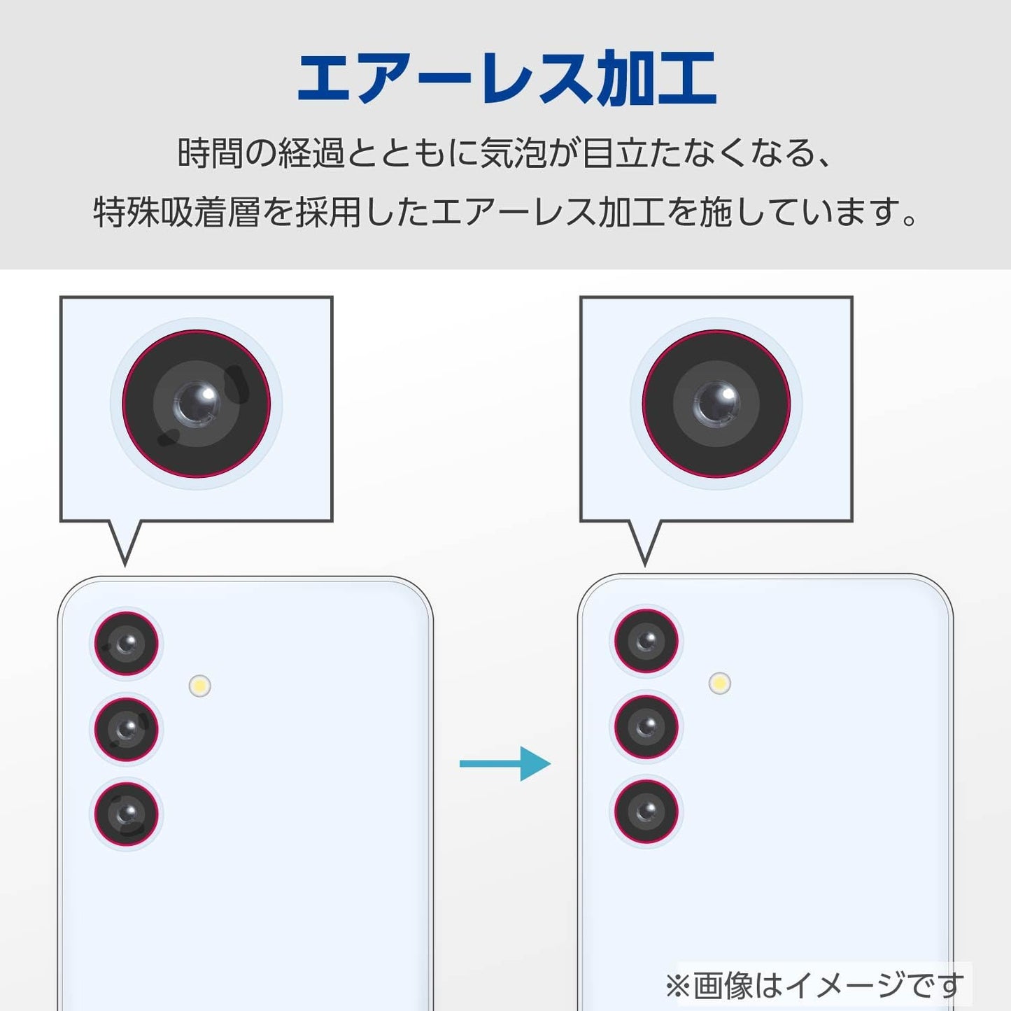 Elecom PM-G251FLLFG Galaxy S25 (SC-51F) Camera Film, Lens Cover, Camera Protection, Gloss, Glare, Anti-Fingerprint, Self Adhesive
