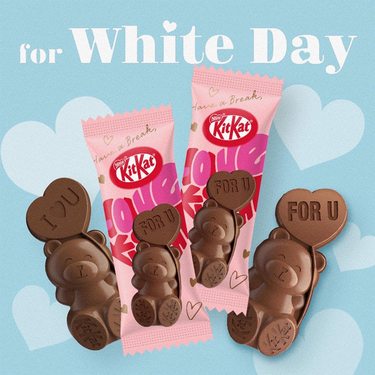 Nestle Japan Kit Kat Heartful Bear Share Bag 12 Pieces