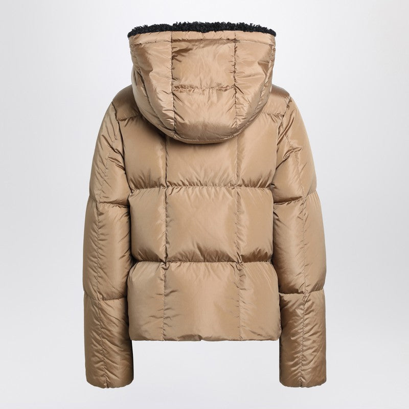 Moncler モンクラーベージュフード付きパフジャケット - Image 3
