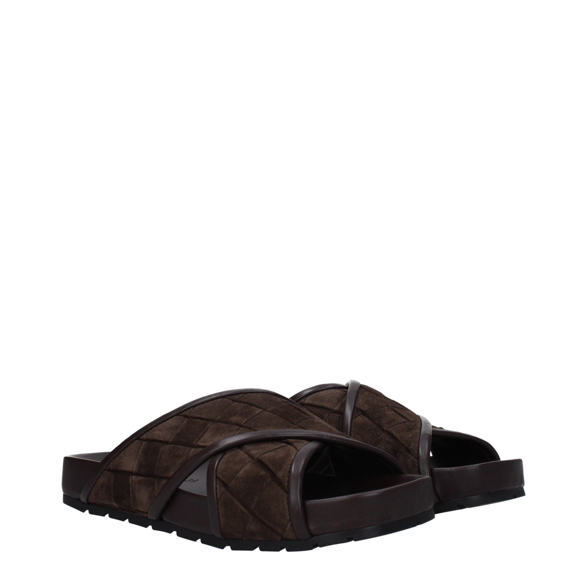 Bottega ボッテガベネタスリッパとひづめタリックマンスエードブラウン /ダークチョコレート - Image 3