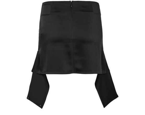COURREGES Reversed belt satin mini skirt - Image 3