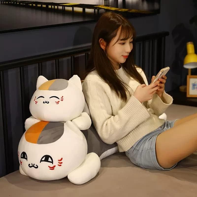Natsume Yuujinchou Nyanko Sensei Hugging Pillow Cushion, Cute Cat Style, 70/90/110/130CM Stuffed Plush Figure, Soft and Fluffy Lightweight Comfortable Pillow, Cosplay Prop, Anime Moe Goods, Gift for