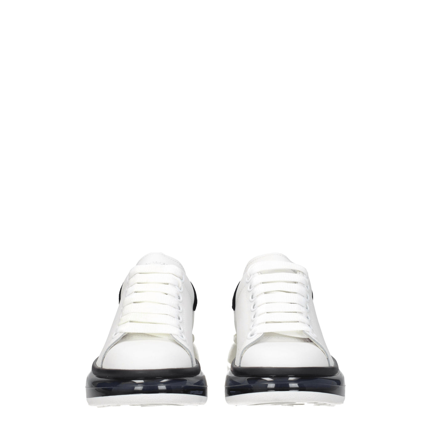 Alexander McQueen アレクサンダーマックイーンスニーカー特大女性レザーホワイト/ブラック - Image 3