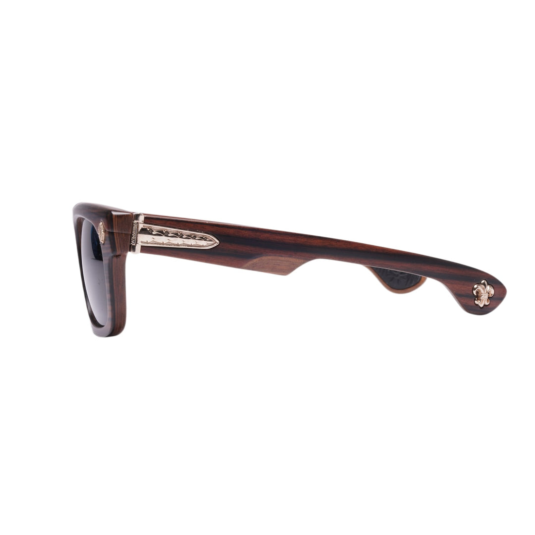 CHROME HEARTS 'EBONY' 18K GOLD LILITH SUNGLASSES
