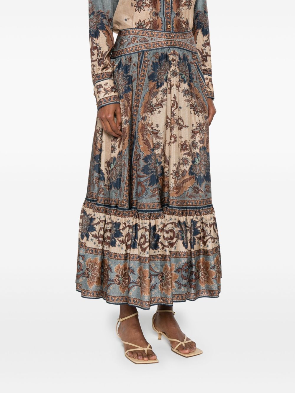 Zimmermann Zimmermann Ascensionプリントシルクスカート - Image 3