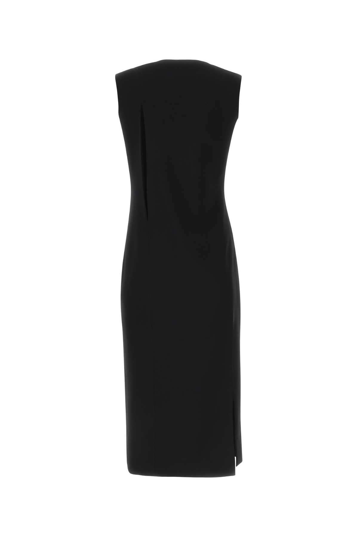 Versace ヴェルサーチブラックアセテートブレンドドレス - Image 3