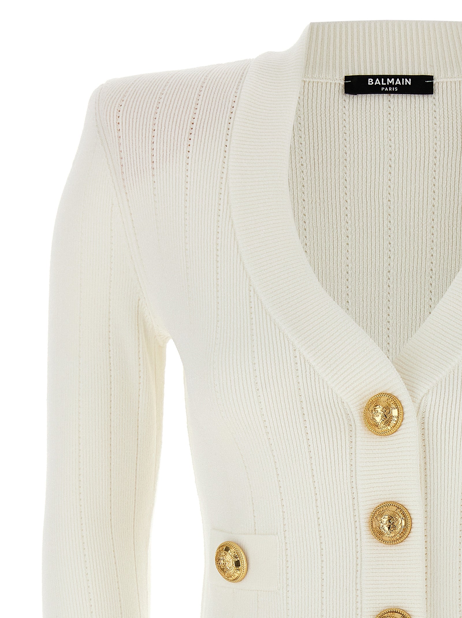 Balmainロゴボタンカーディガン - Image 3