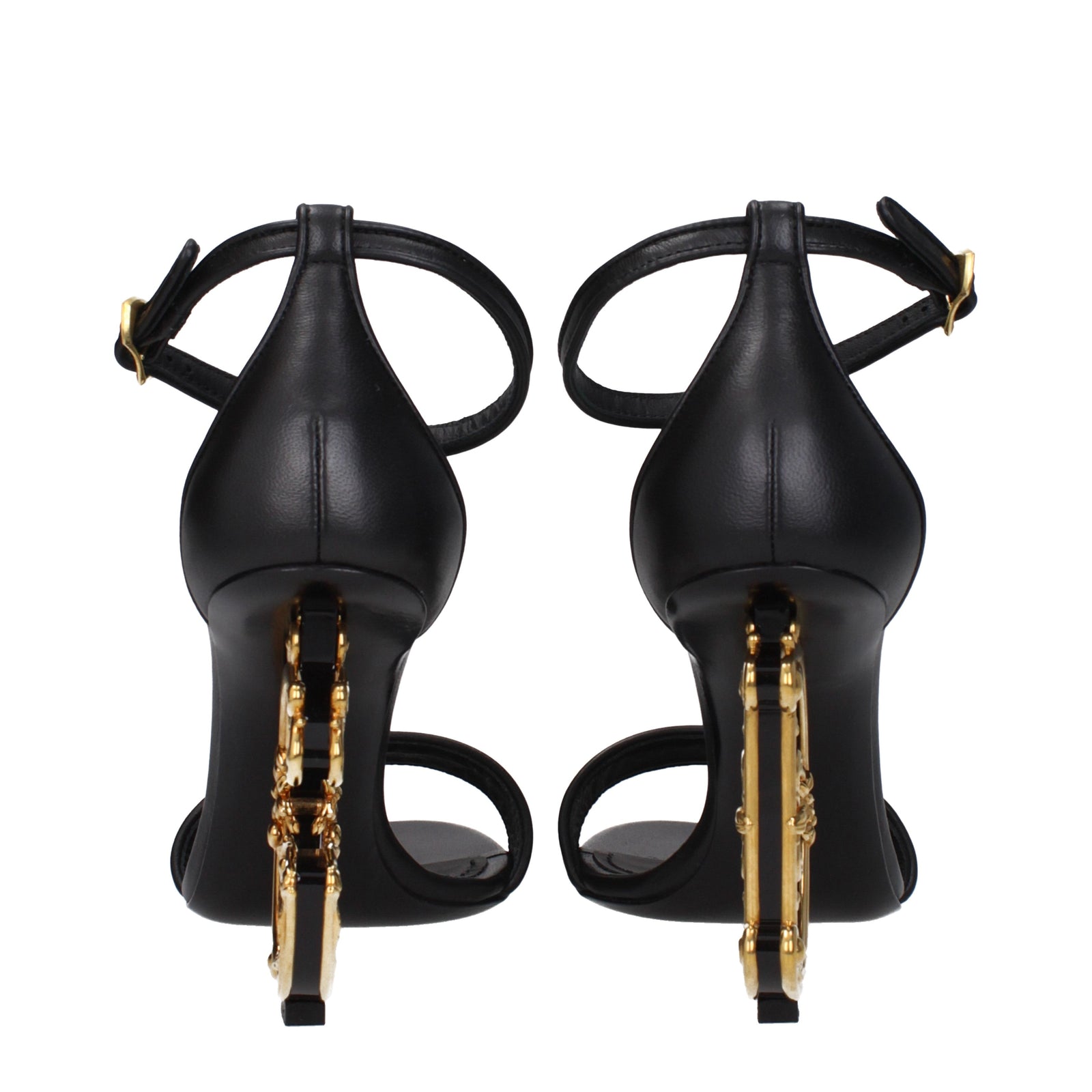 Dolce  Gabbana ドルチェ＆ガッバーナサンダル女性レザーブラック - Image 3