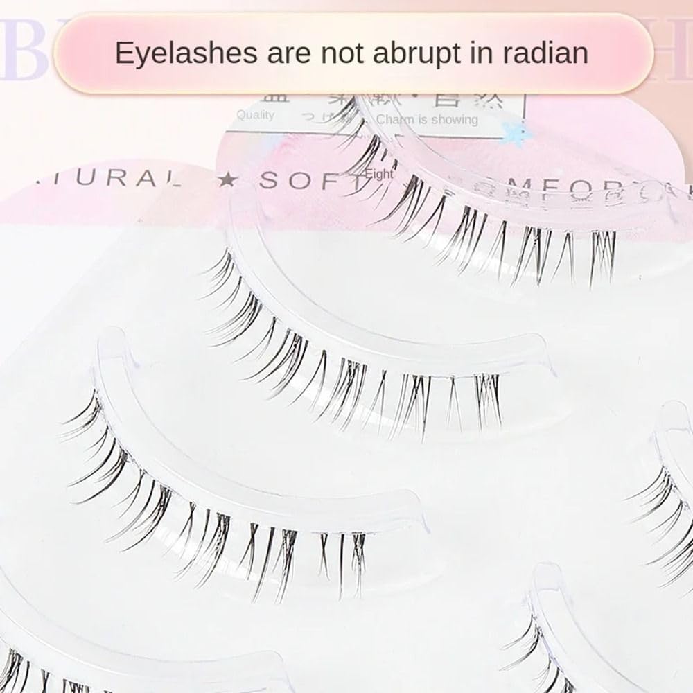 5 Pairs Transparent Stem Under False Eyelashes Natural Simulation Pair One Piece False Eyelash Eye Makeup Tools Beauty