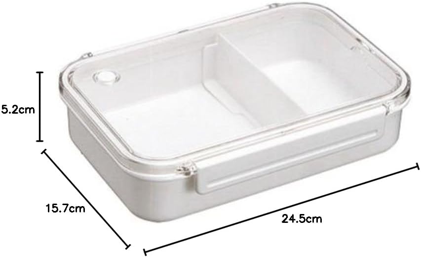 Asvel OA-830 Bibe Lunch Box, 1 Tier, Divider, White, 28.7 fl oz (810 ml)