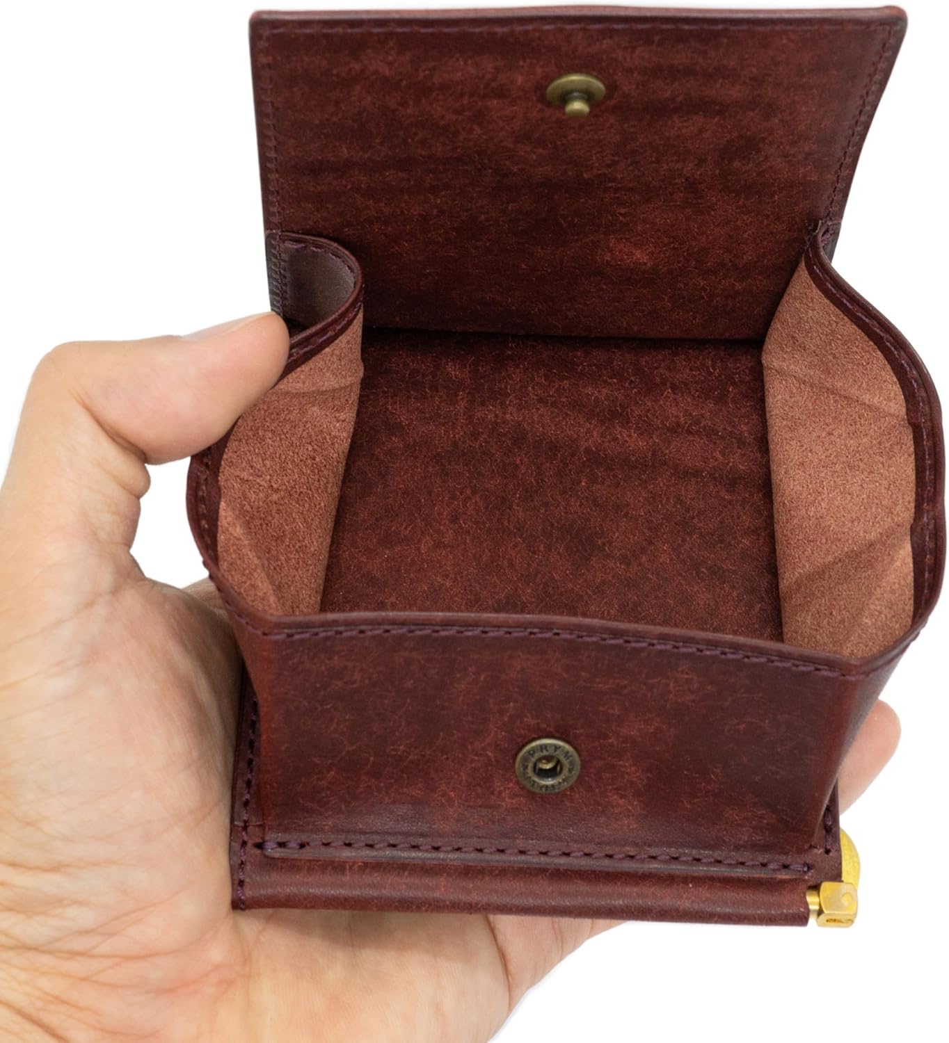 Hizu Factory Money Clip (with Coin Pocket), Pueblo Genuine Leather, Made in Japan, Artisan Handmade, Cotinella