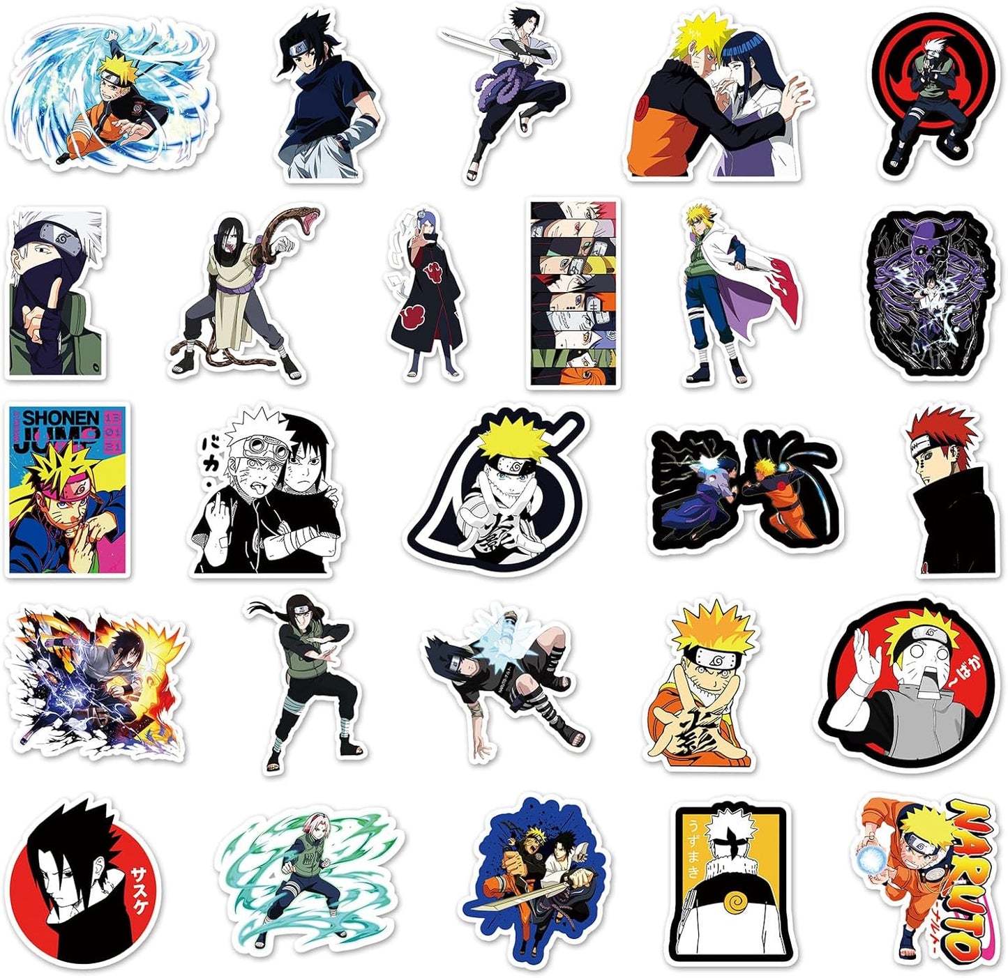 54 Piece Naruto Sticker Set Waterproof Stickers DIY Anime PVC Notebook Decal Bicycle Water Bottle Helmet Suitcase