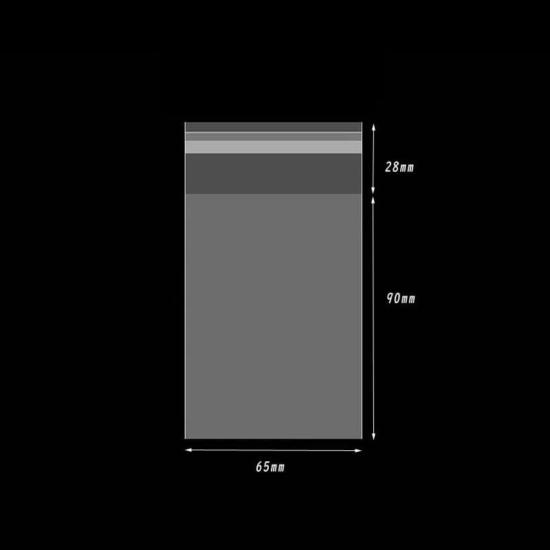 OPP Bag with Tape, Card Sleeves for Trading Cards, Pokemon Cards, 2.6 x 3.5 inches (65 x 90 mm), 200 Pieces